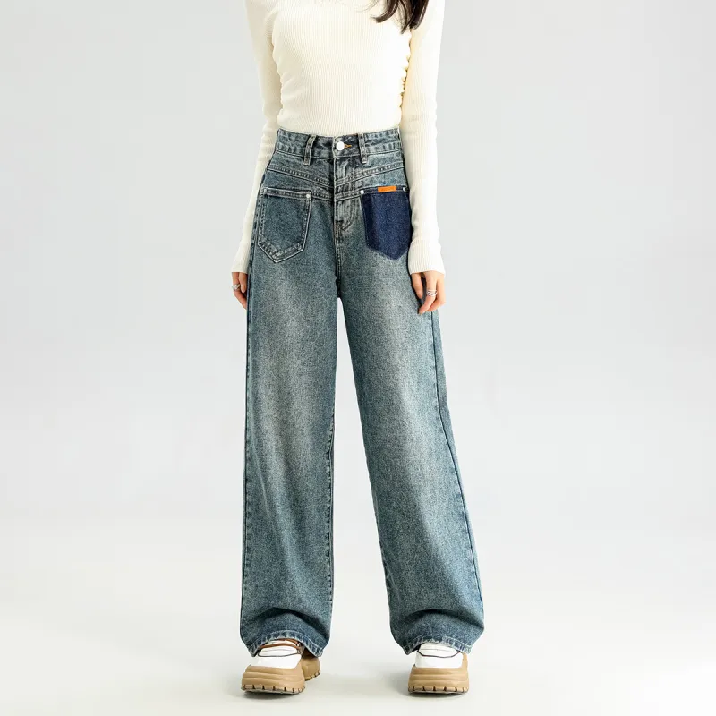 FAWENXIANGZI Jeans Women's Blue-8