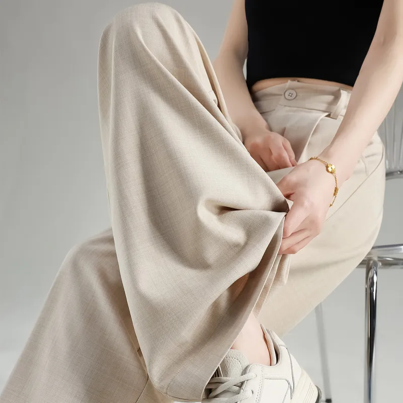 Tonlion Suit Trousers Women's Linen-11