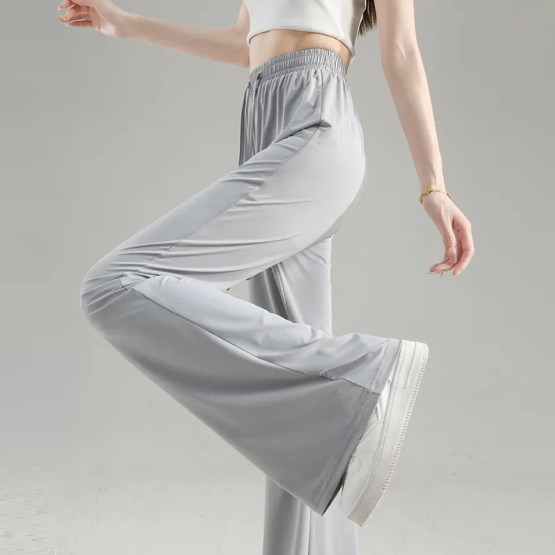 Tonlion Casual Pants Women's Light Gray-2