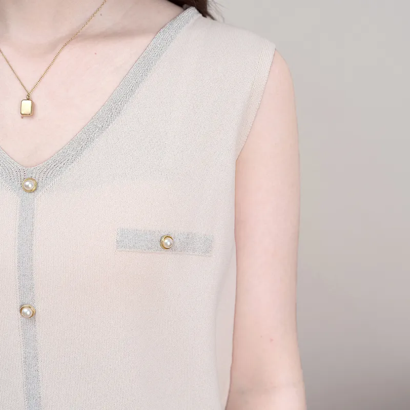 FAWENXIANGZI Tank Tops Women's Apricot-6