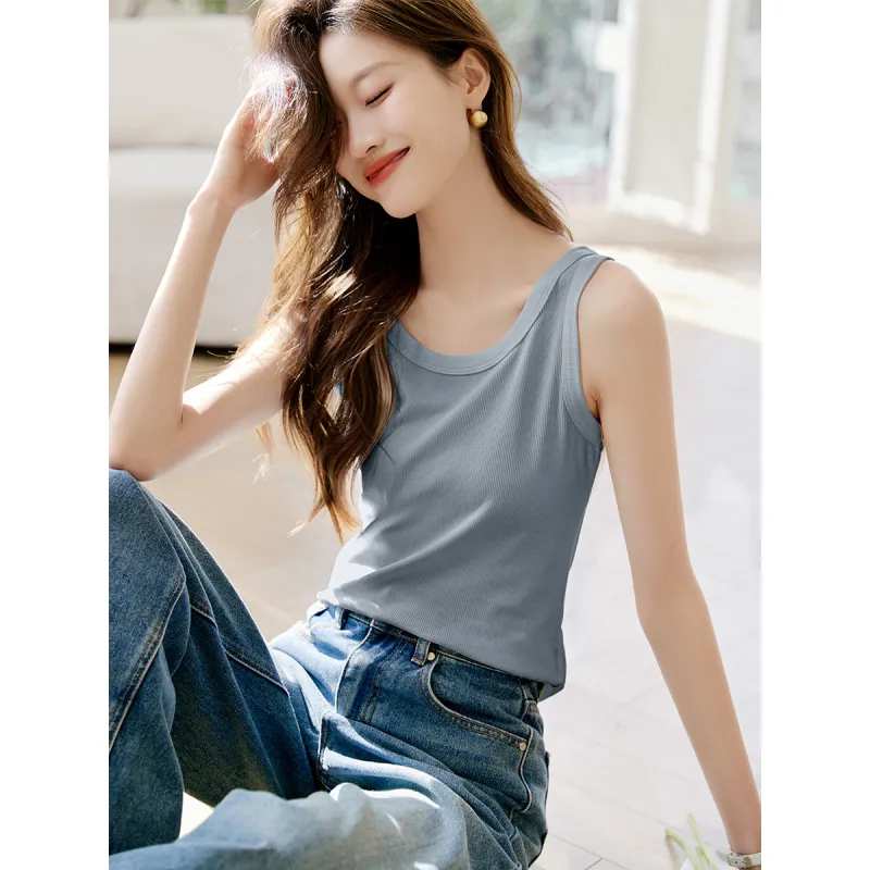 Mo Han Yi Mei Tank Tops Women's Blue-3