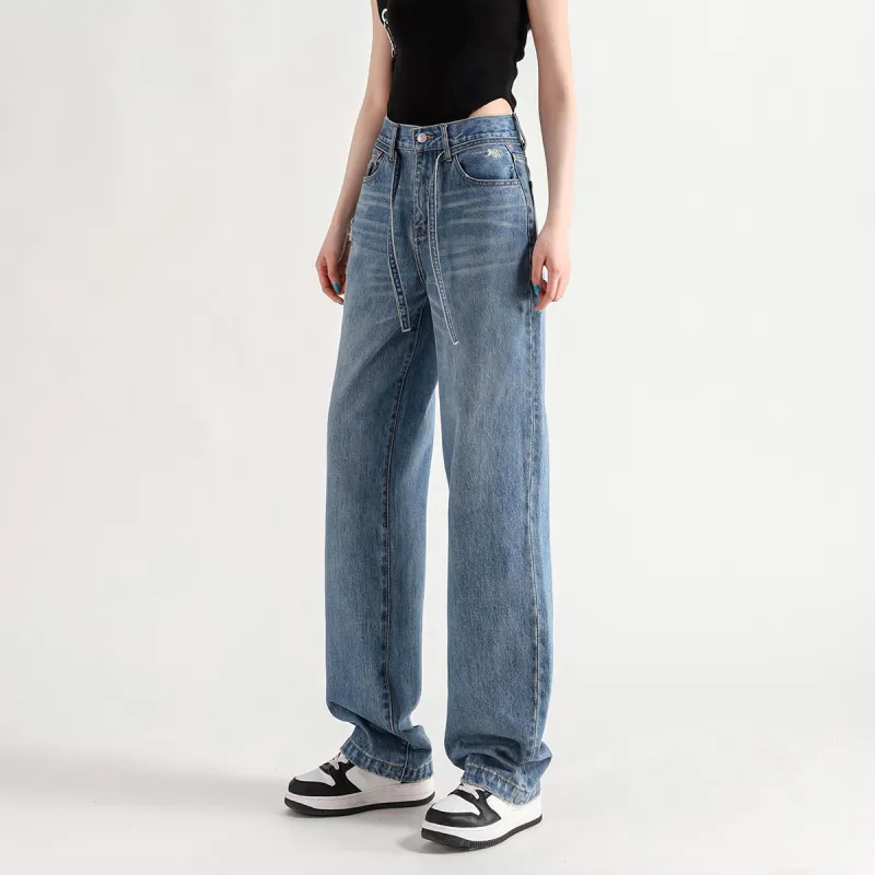 FAWENXIANGZI Jeans Women's Blue-5