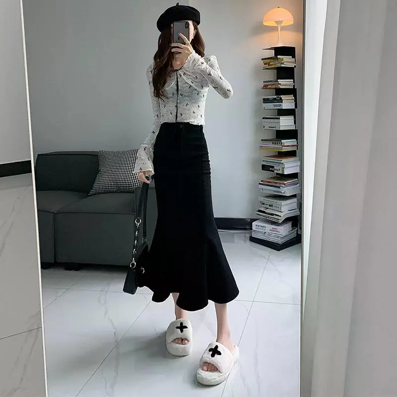 YINLEI Casual Long Skirt Women's-1