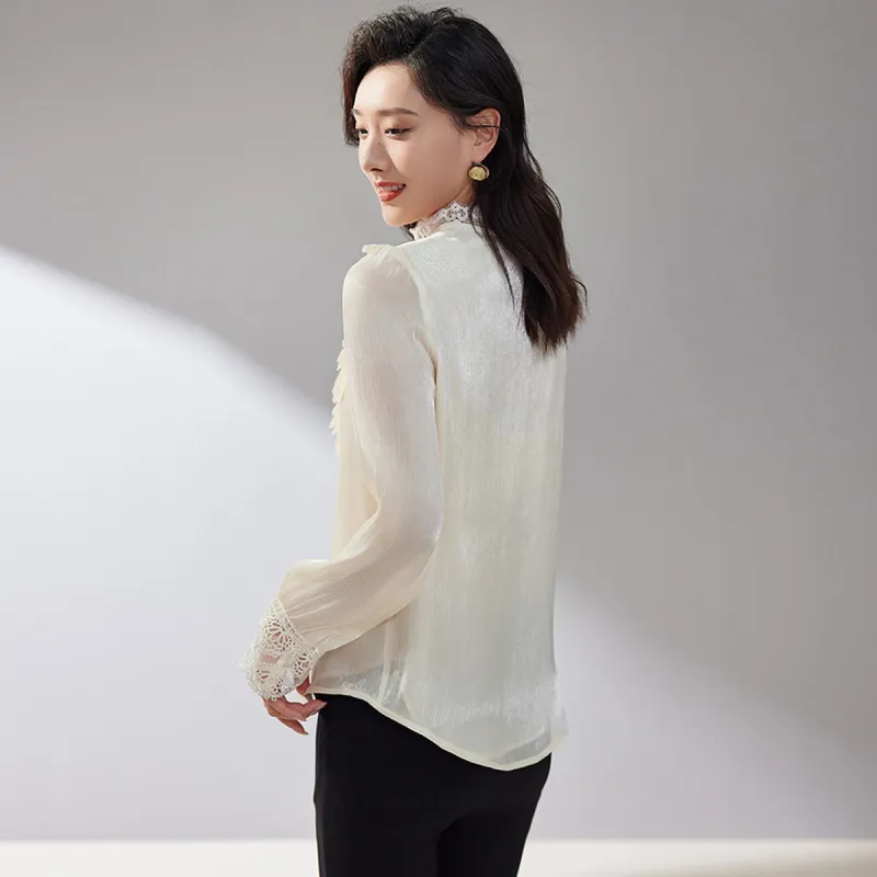 Hang Yi Court Shirts Women's Champagne-6