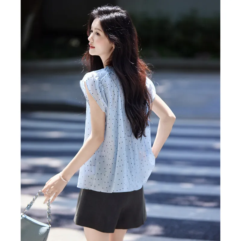 Still quiet Shirts Women's Blue-4