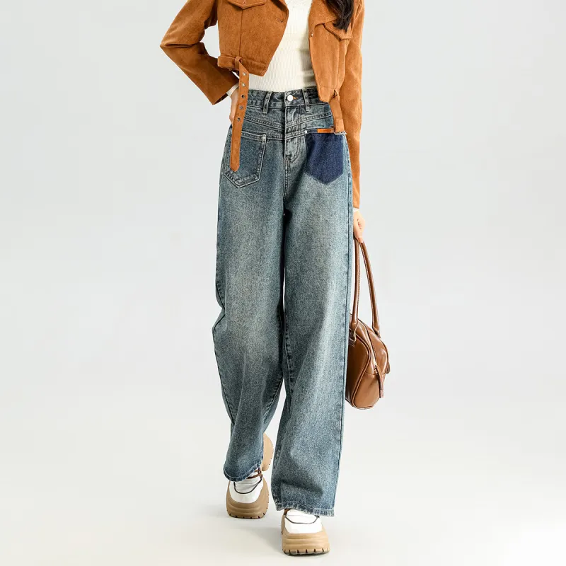 FAWENXIANGZI Jeans Women's Blue-1