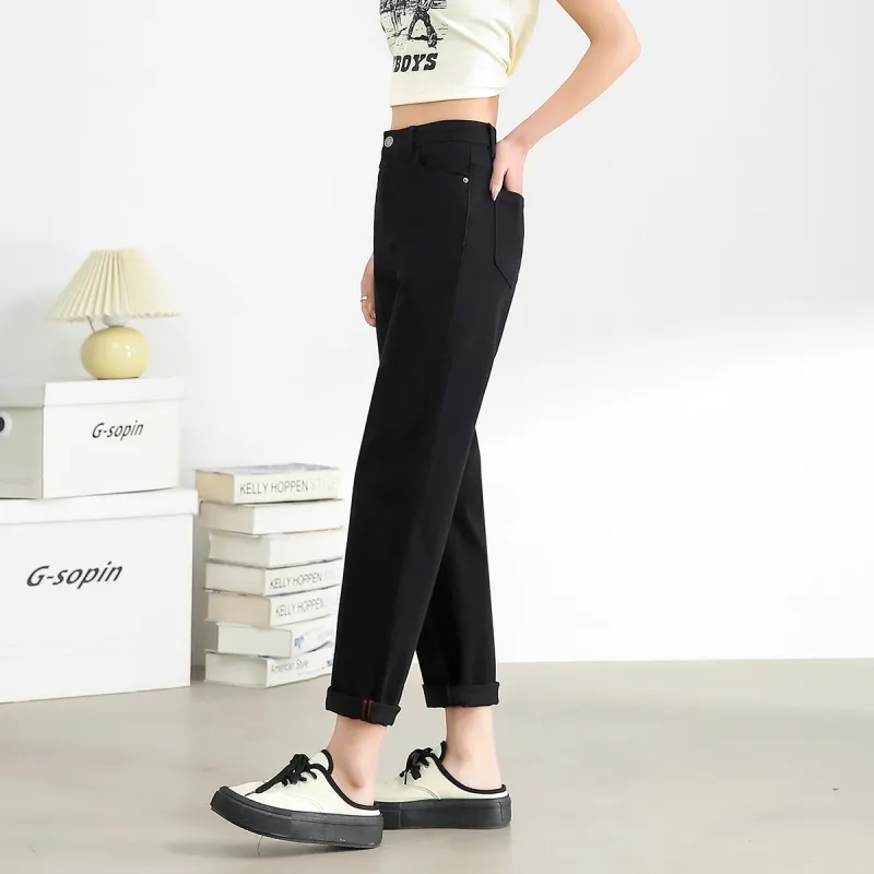 FAWENXIANGZI Jeans Women's Black-7