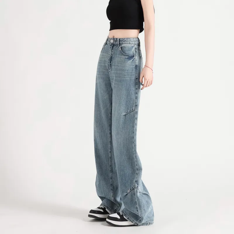 FAWENXIANGZI Jeans Women's Nostalgic Blue-10