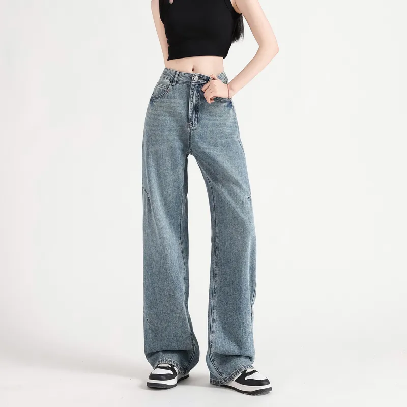 FAWENXIANGZI Jeans Women's Nostalgic Blue-8