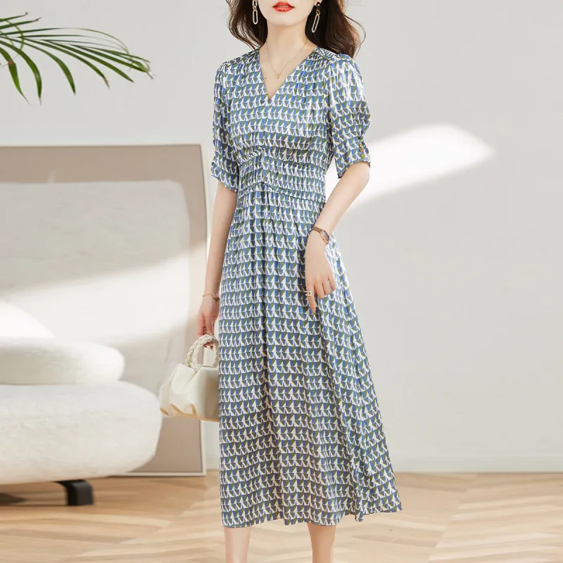 Hang Yi Court Short Sleeved Dress Women's-5
