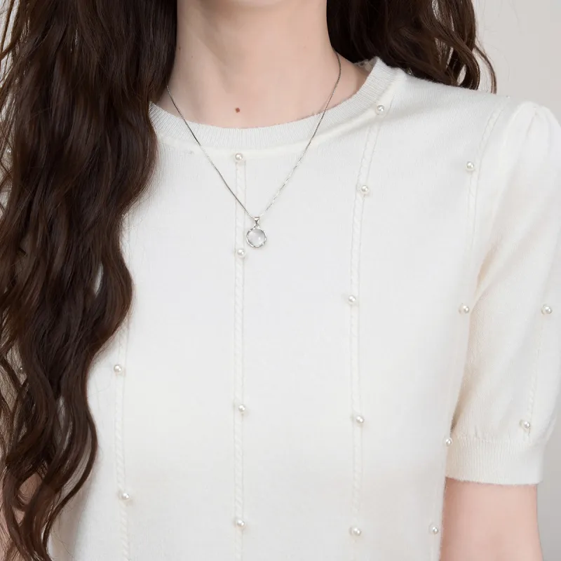 FAWENXIANGZI Puff Sleeve T Shirt Women's-4