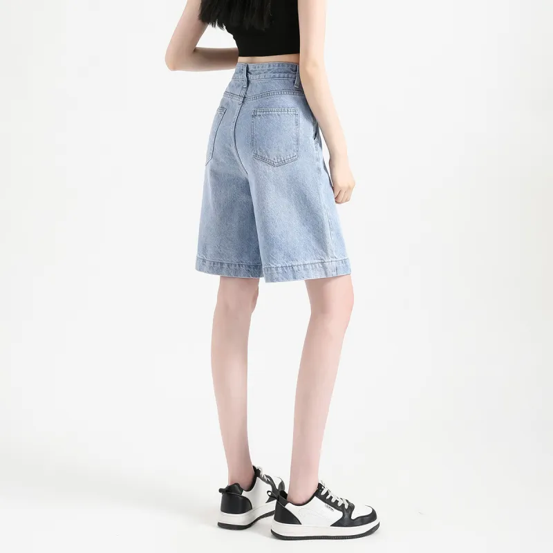 FAWENXIANGZI Denim Shorts Women's-11