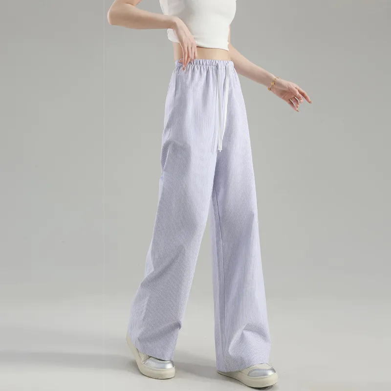 Tonlion Casual Pants Women's Light Blue-10