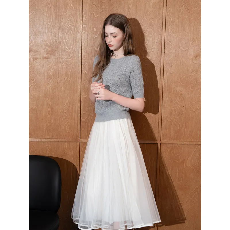 BANANA BABY Two Piece Skirt Sets Women's Gray-5