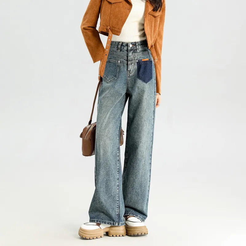 FAWENXIANGZI Jeans Women's Blue-7