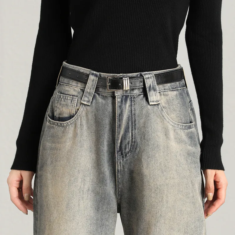 FAWENXIANGZI Jeans Women's Blue-9