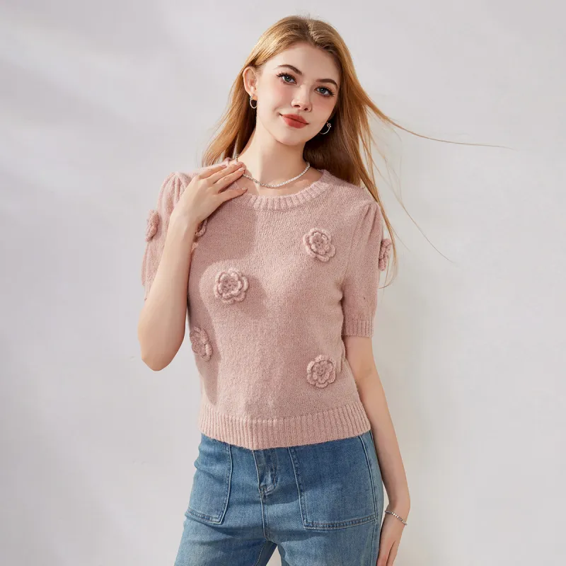 FAWENXIANGZI Knitwear Women's Pink-6