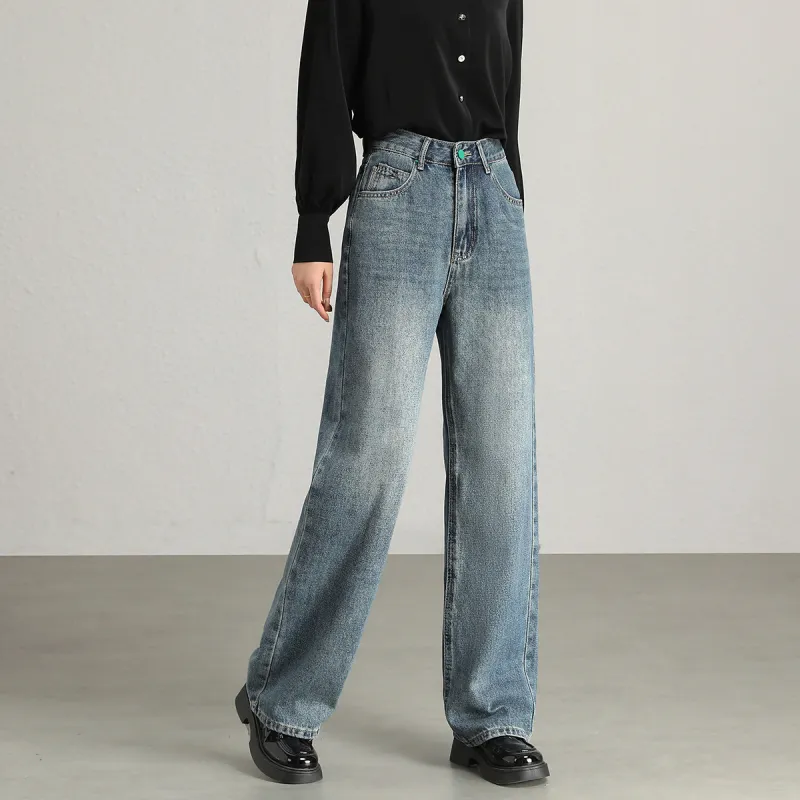 FAWENXIANGZI Jeans Women's Blue-7