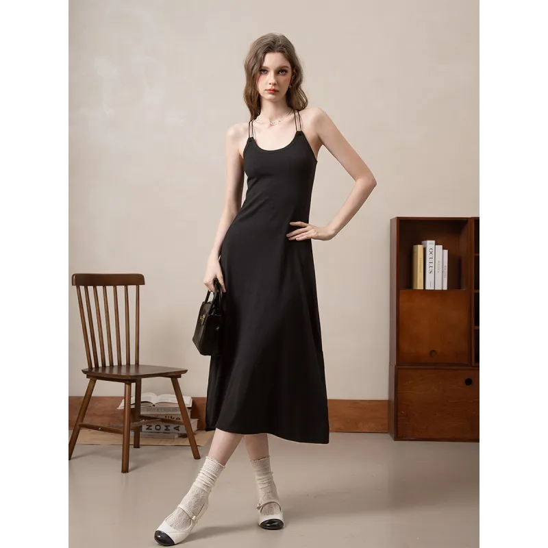 BANANA BABY Slip Dresses Women's Black-2