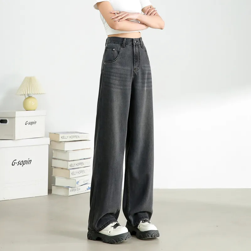 FAWENXIANGZI Jeans Women's Black-1