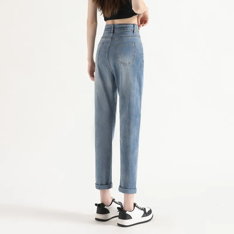FAWENXIANGZI Jeans Women's Light Blue-1