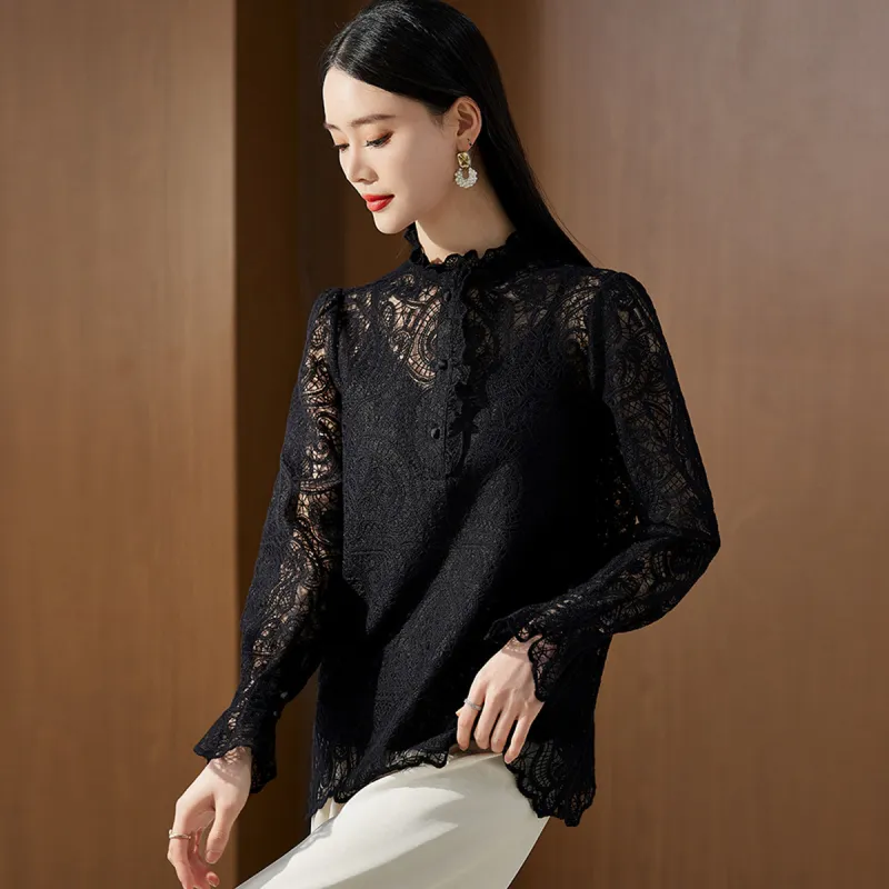 Hang Yi Court Shirts Women's Black-2