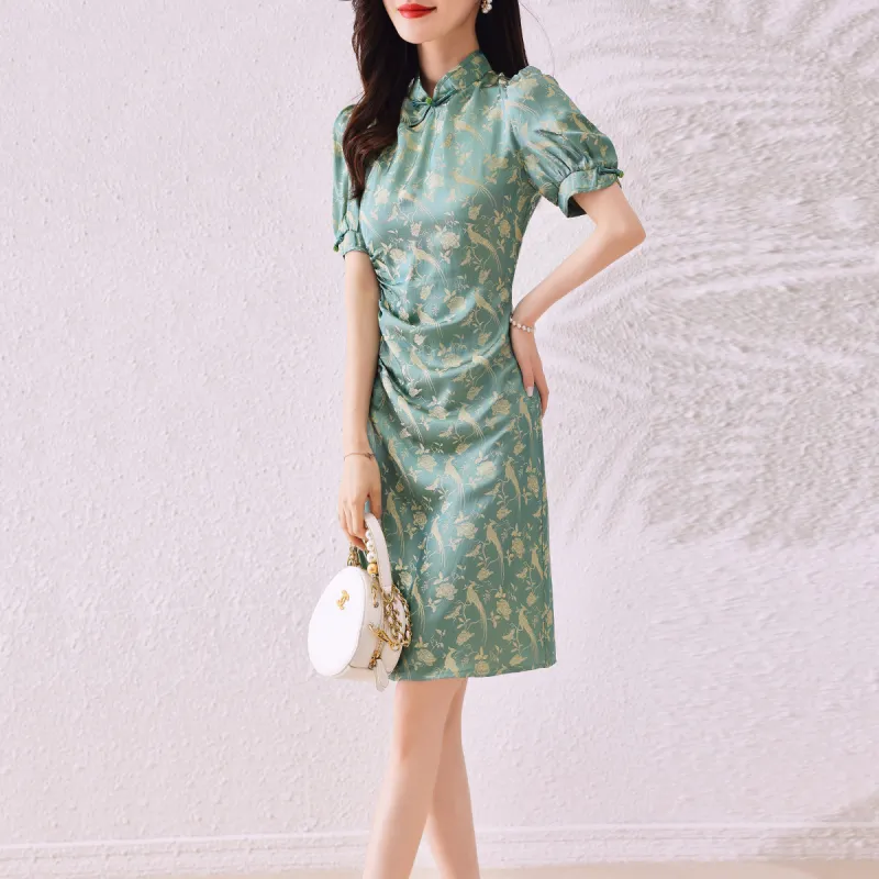Hang Yi Court Short Sleeved Dress Women's-3