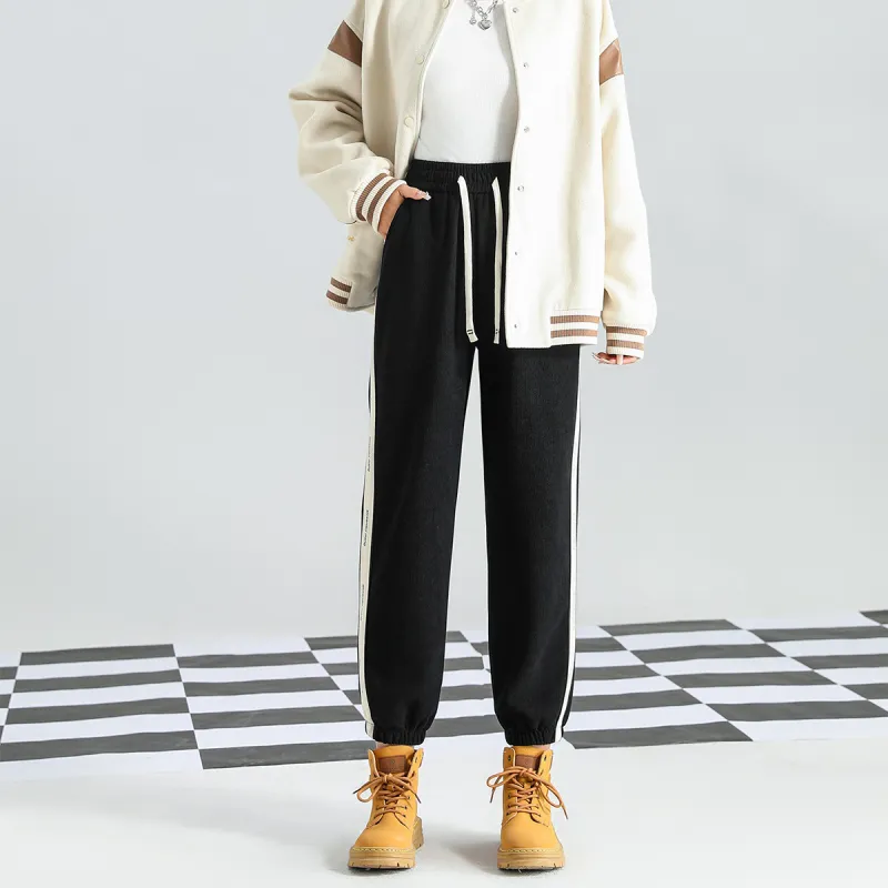 FAWENXIANGZI Knitted Sweatpants Women's-4