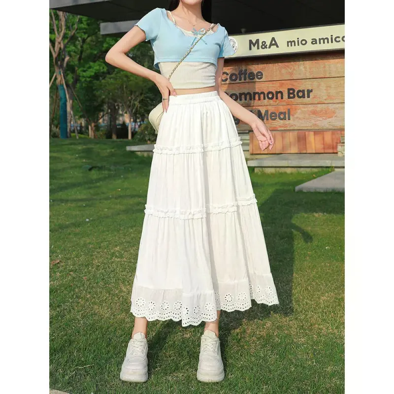 YINLEI Casual Long Skirt Women's-1