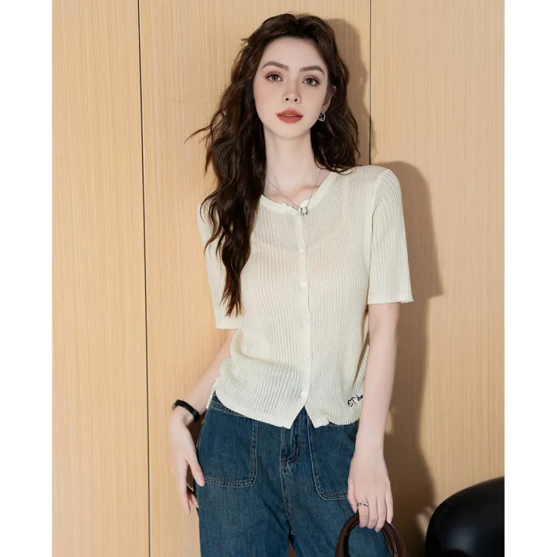 FAWENXIANGZI Knitwear Women's Beige Yellow-2