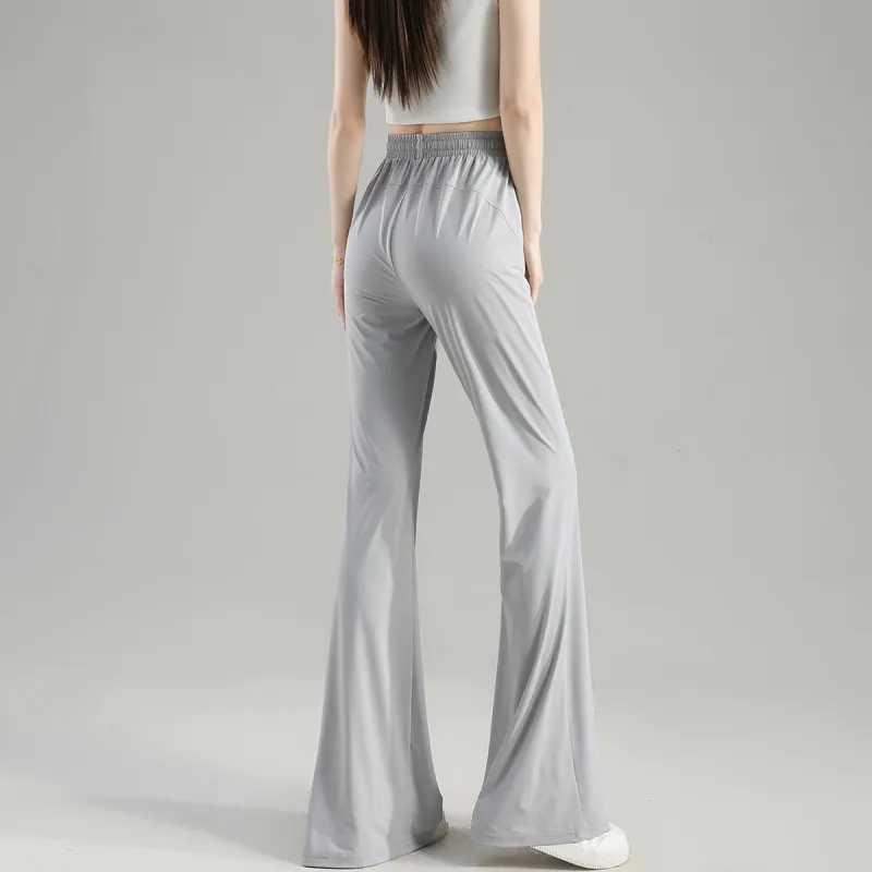Tonlion Casual Pants Women's Light Gray-10