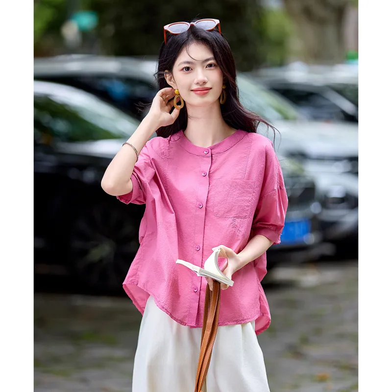 Still quiet Shirts Women's Fuchsia-3
