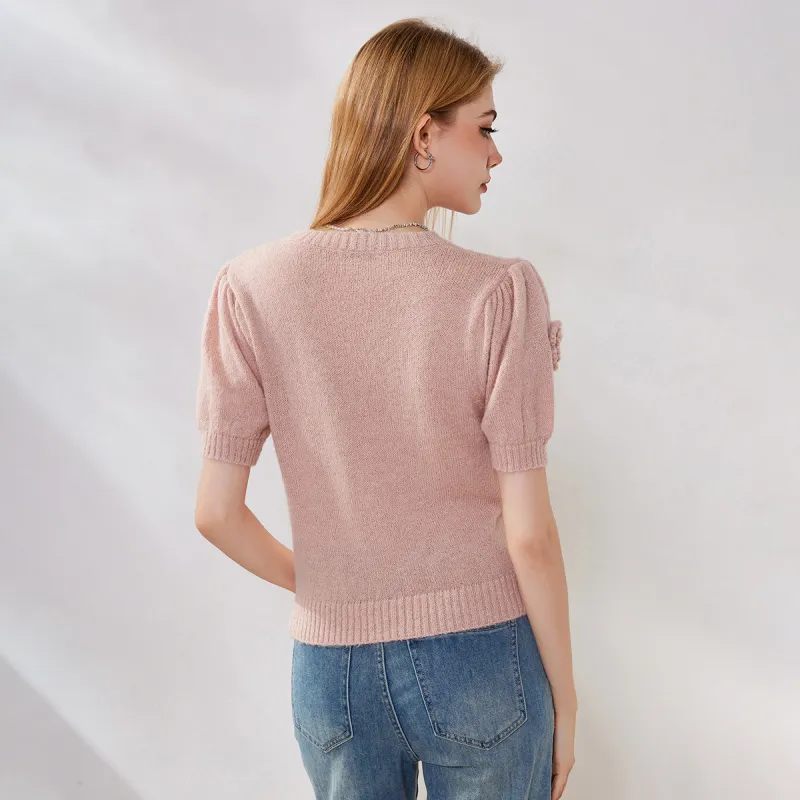 FAWENXIANGZI Knitwear Women's Pink-7