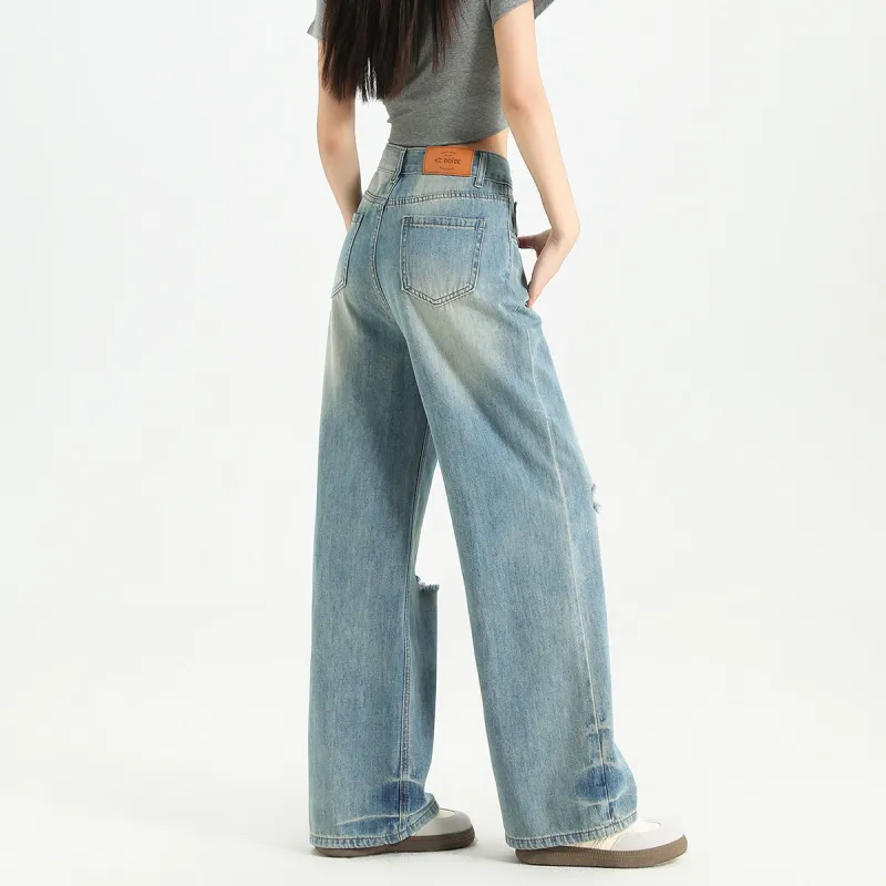 FAWENXIANGZI Jeans Women's Blue-5