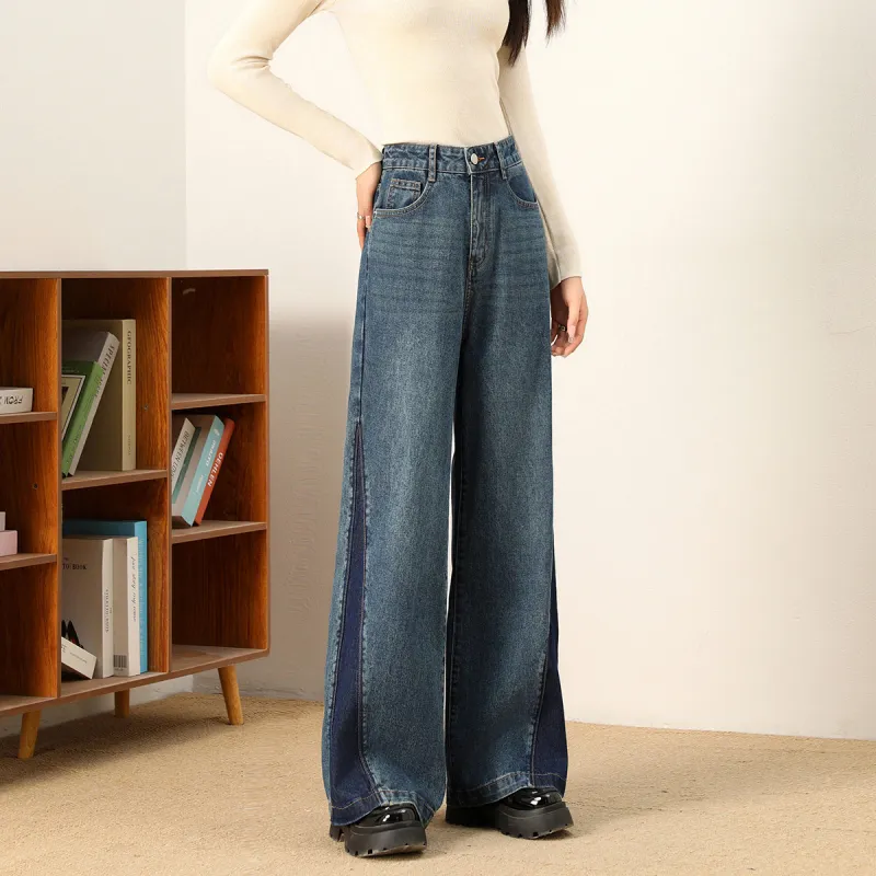 FAWENXIANGZI Jeans Women's Blue-2
