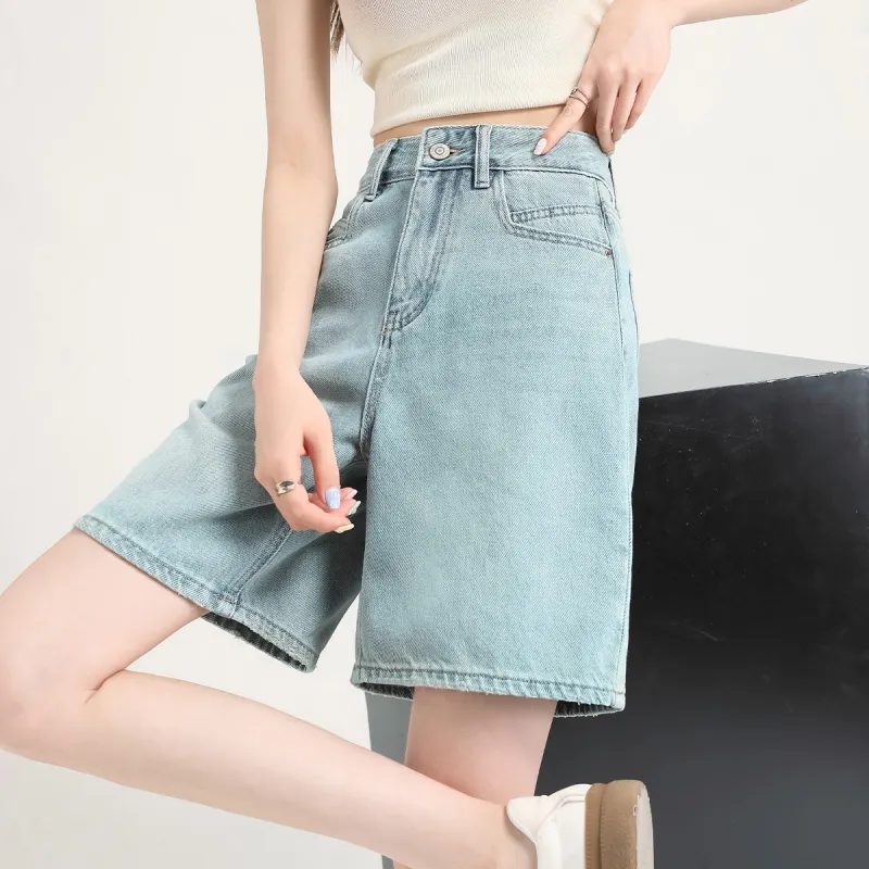 FAWENXIANGZI Denim Shorts Women's-4