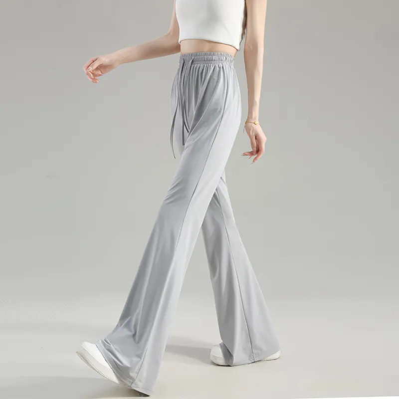 Tonlion Casual Pants Women's Light Gray-7