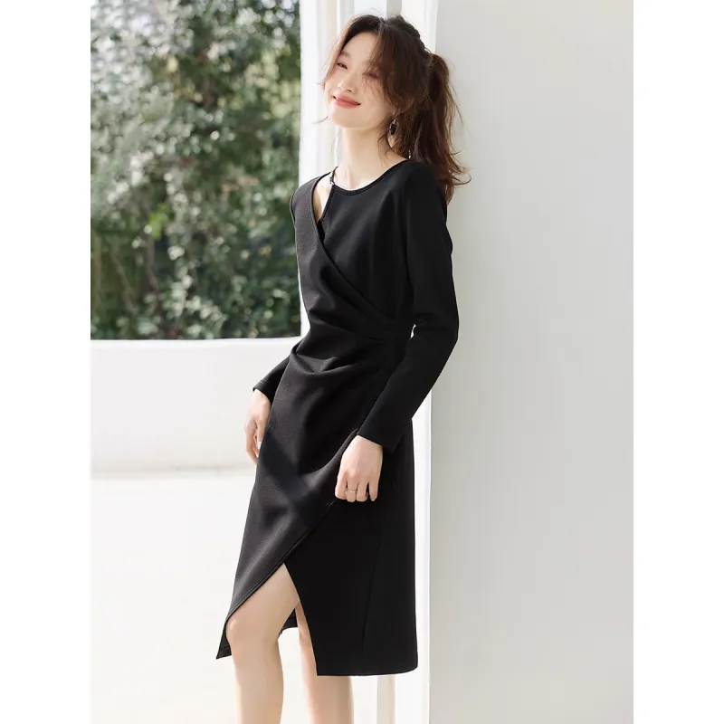 Mo Han Yi Mei Long Sleeved Dress Women's-3