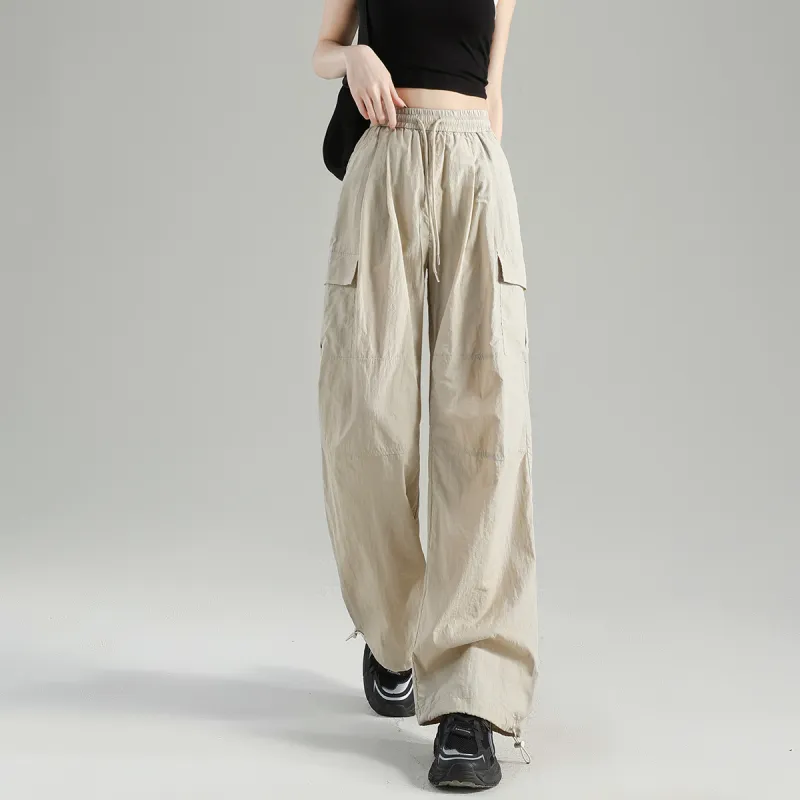 Tonlion Cargo Pants Women's Apricot Gray-6