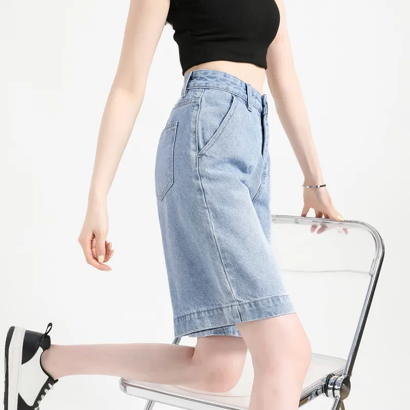 FAWENXIANGZI Denim Shorts Women's-10