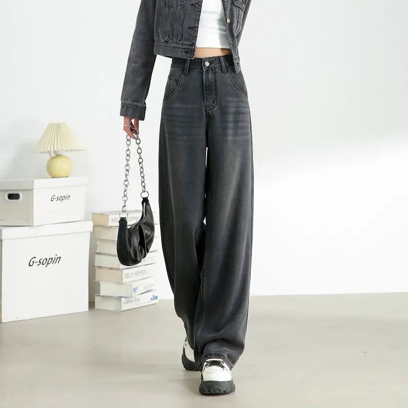 FAWENXIANGZI Jeans Women's Black-2