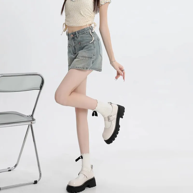 Ya Sheep People Denim Short Skirts Women's-2