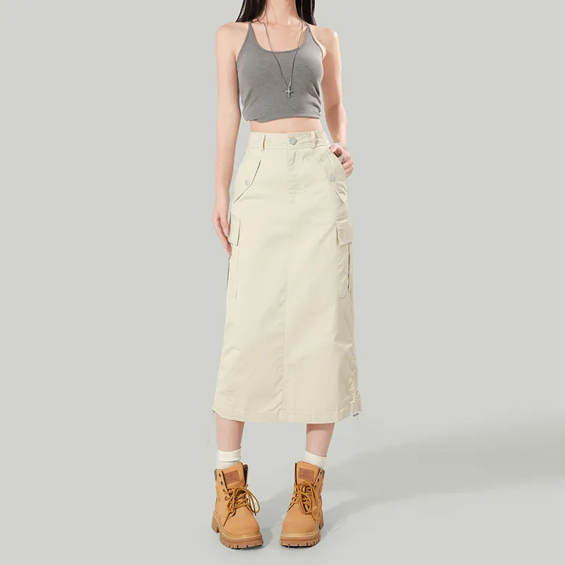 YINLEI Casual Long Skirt Women's-2