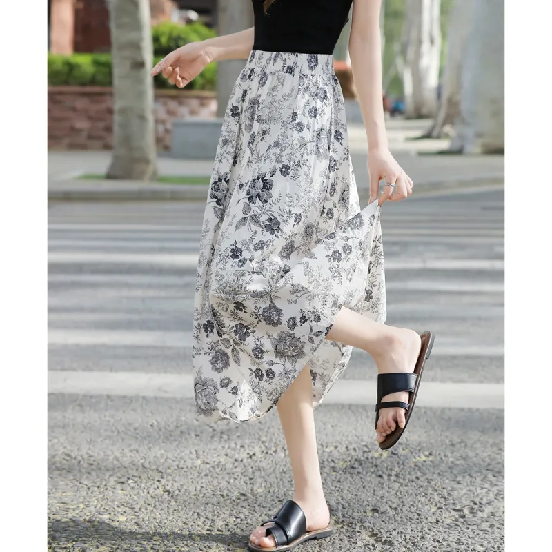 Still Quiet Casual Long Skirt Women's-2