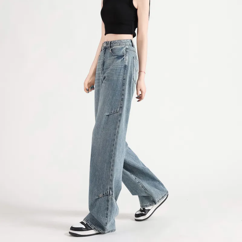 FAWENXIANGZI Jeans Women's Nostalgic Blue-7