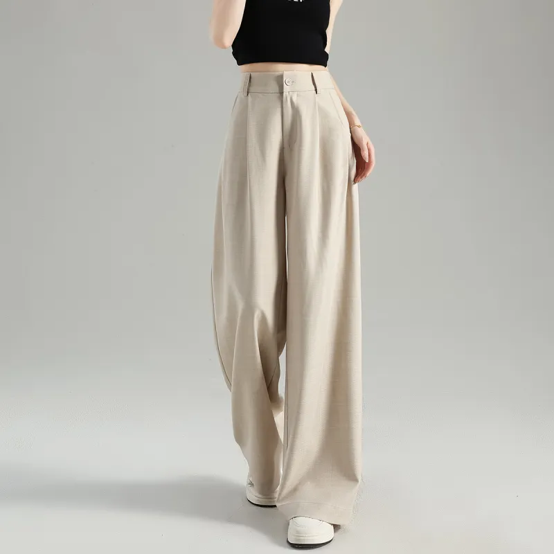 Tonlion Suit Trousers Women's Linen-5