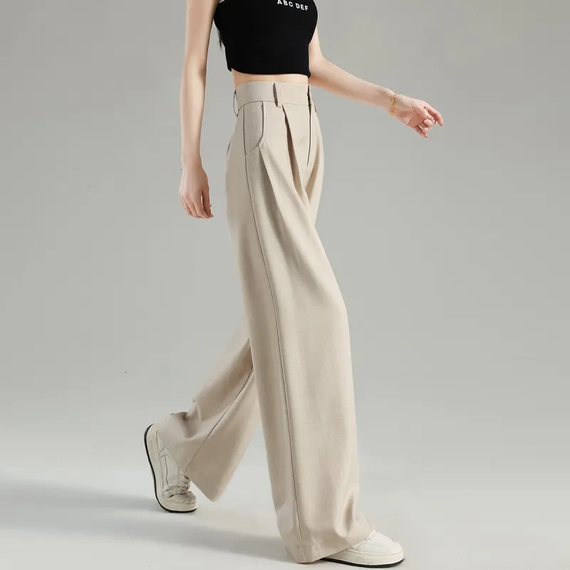 Tonlion Suit Trousers Women's Linen-6