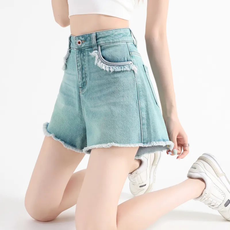 FAWENXIANGZI Denim Shorts Women's-9