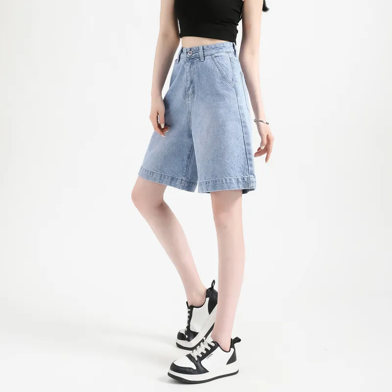 FAWENXIANGZI Denim Shorts Women's-5