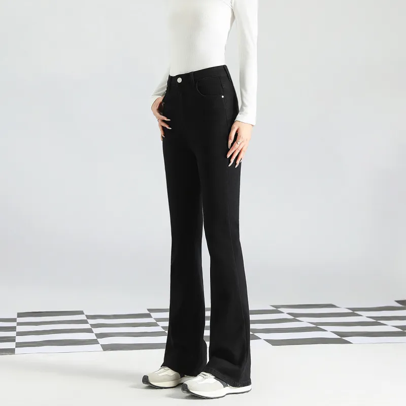 FAWENXIANGZI Jeans Women's Black-2